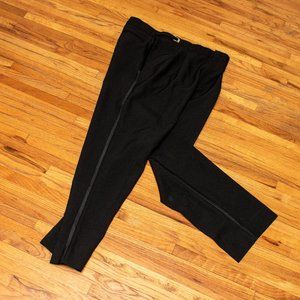 34x34 - Black Tuxedo Pants with Side Adjuster Buckles and Sateen Side Stripes